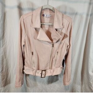 Pink Faux Suede Jacket